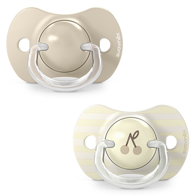 Lot de 2 Sucettes Symétriques SX Pro Birdies Beige - 18 Mois + Suavinex