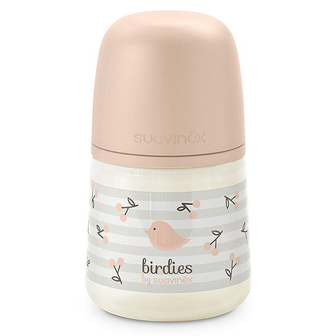 Biberon Tétine Symétrique SX Pro Birdies Rose - 150 ml Suavinex