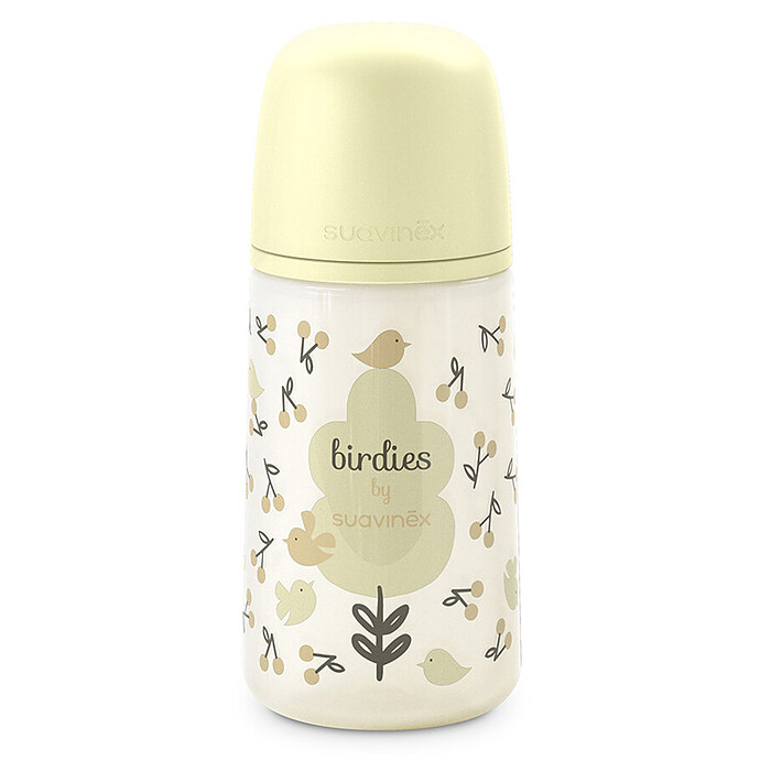 Biberon Tétine Symétrique SX Pro Birdies Beige - 270 ml Suavinex