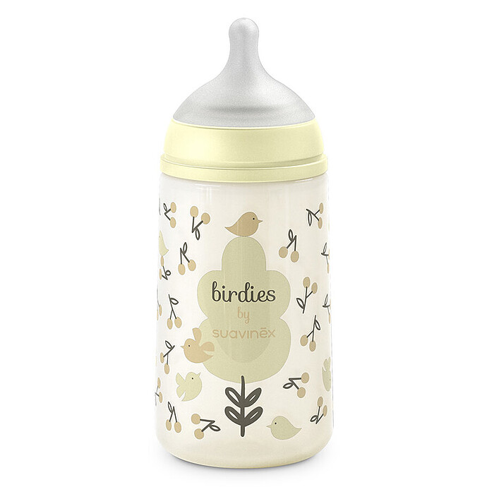 Biberon Tétine Symétrique SX Pro Birdies Beige - 270 ml Suavinex