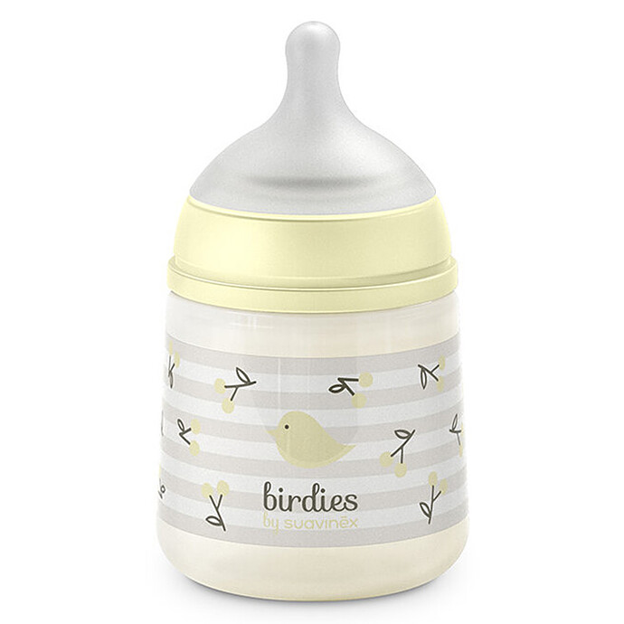 Biberon Tétine Symétrique SX Pro Birdies Beige - 150 ml Suavinex