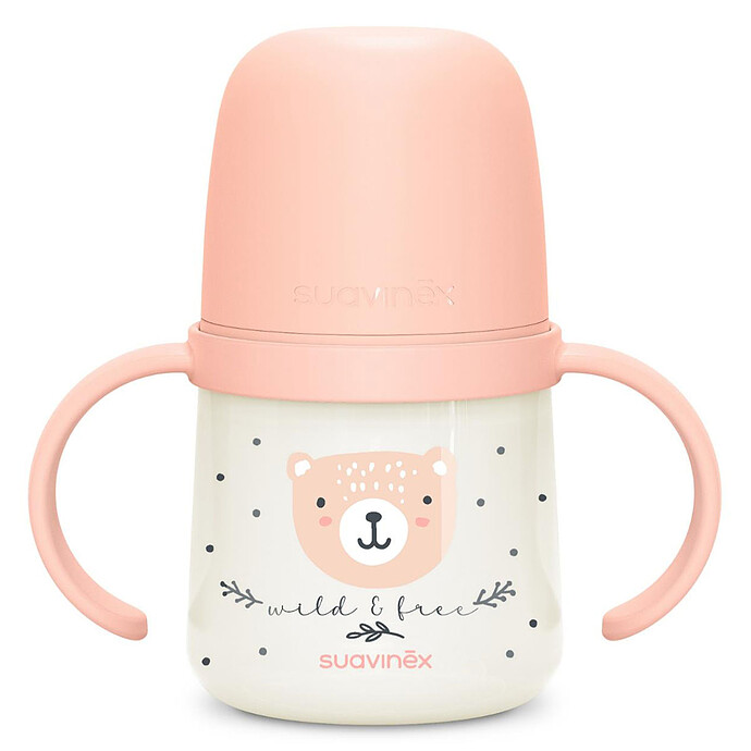Biberon à Anses Wild & Free Night and Day Rose - 150 ml Suavinex