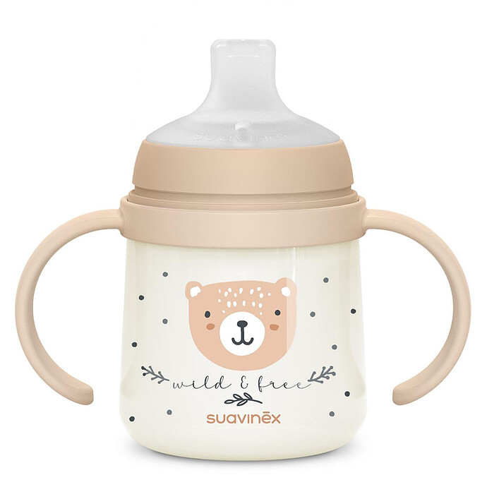 Biberon à Anses Wild & Free Night and Day Marron - 150 ml  Suavinex