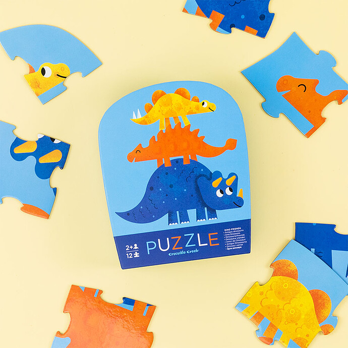 Achat Mini Puzzle 12 Pièces - Les Amis Dinosaures
