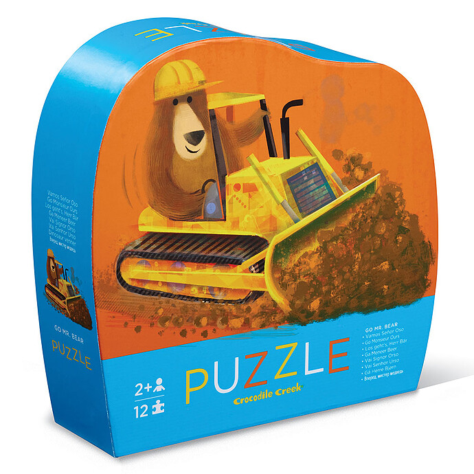 Mini Puzzle 12 Pièces - Go l'Ours Crocodile Creek
