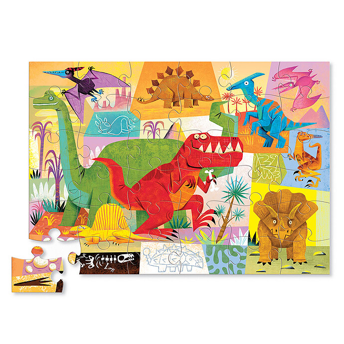 Maxi Puzzle 36 Pièces - Dinosaures Crocodile Creek