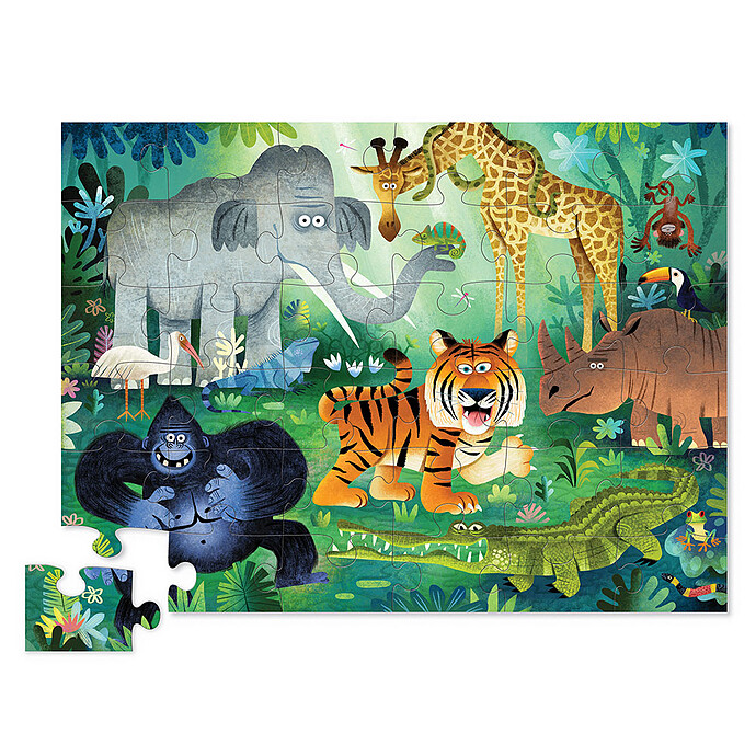 Maxi Puzzle 36 Pièces - Animaux Sauvages Crocodile Creek
