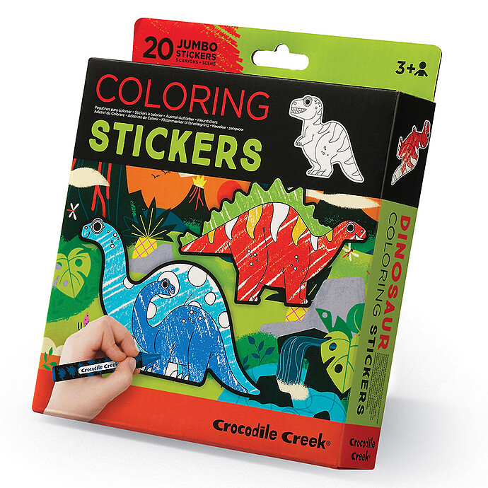 Autocollants à Colorier - Dinosaures Crocodile Creek