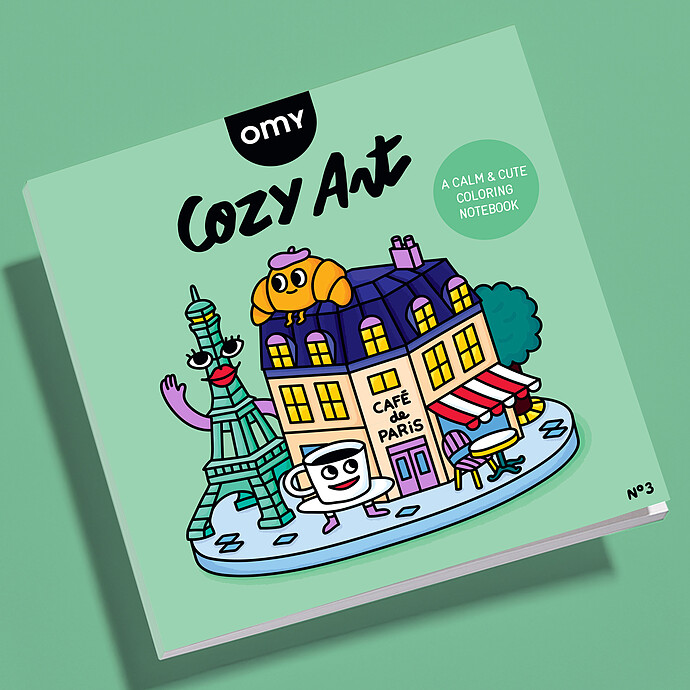 Livre de Coloriage Cozy Art Paris Omy