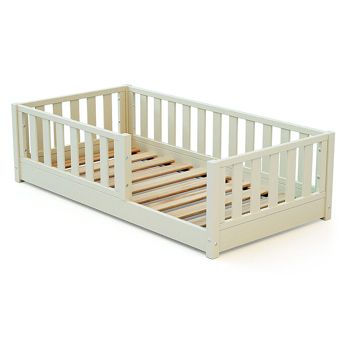 Lit au Sol Sonho Mini Blanc Perle - 70 x 140 cm Jurababy