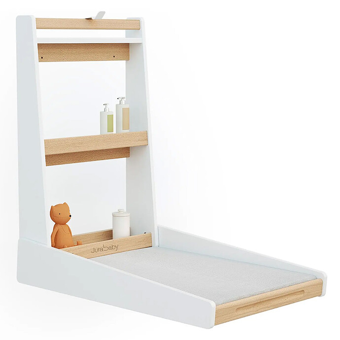 Table à Langer Murale Nami - Blanc Perle Jurababy