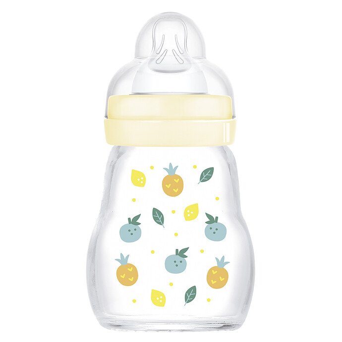 Biberon Verre Colors of Nature Blanc - 170 ml MAM