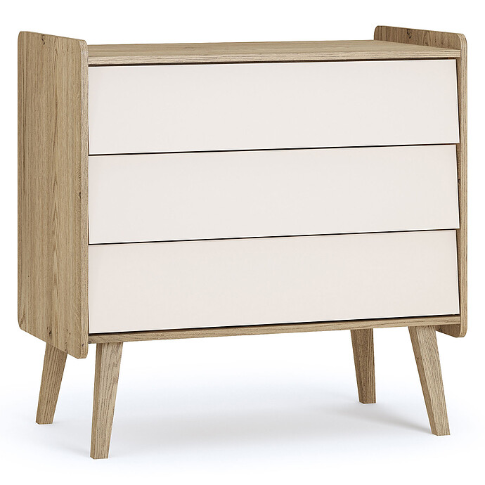 Commode et Plan à Langer Vintage Fresh - Crème Vox Meubles