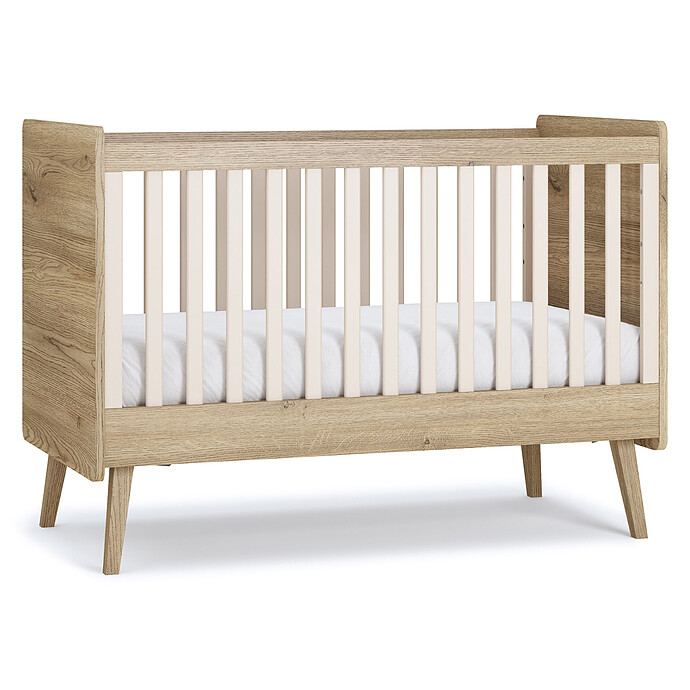 Lit Bébé Evolutif Vintage Fresh Crème - 70 x 140 cm Vox Meubles
