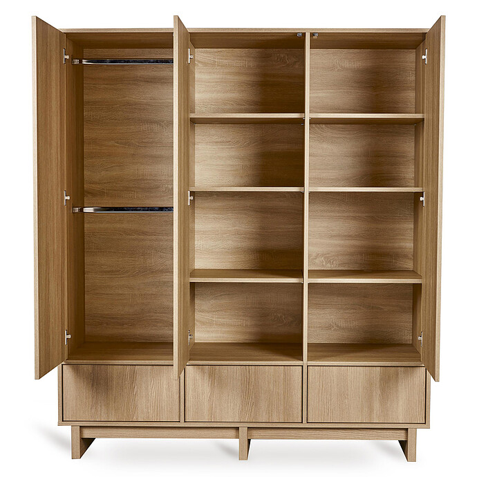 Armoire 3 Portes Kyo XL - Honey Ash Quax