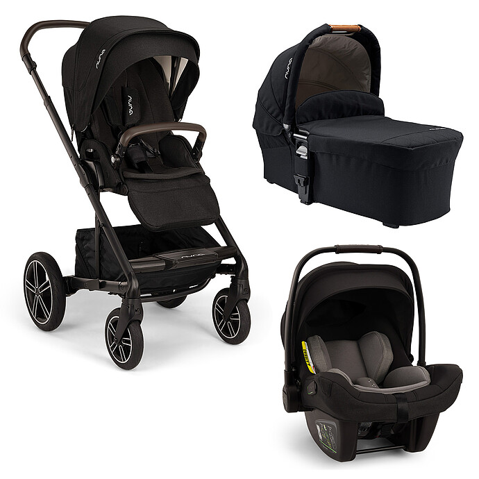 Poussette Trio MIXX next - Siège PIPA next i-Size - Nacelle MIXX next - Caviar Nuna