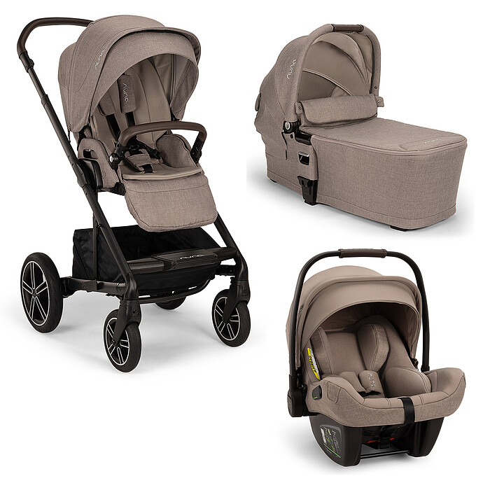 Poussette Trio MIXX next - Siège PIPA next i-Size - Nacelle MIXX next - Cedar Hazelwood Nuna