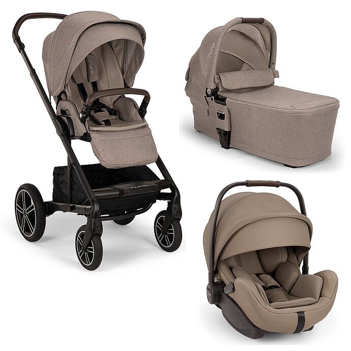 Poussette Trio MIXX next - Siège Auto ARRA Flex i-Size - Nacelle MIXX next - Cedar Hazelwood Nuna
