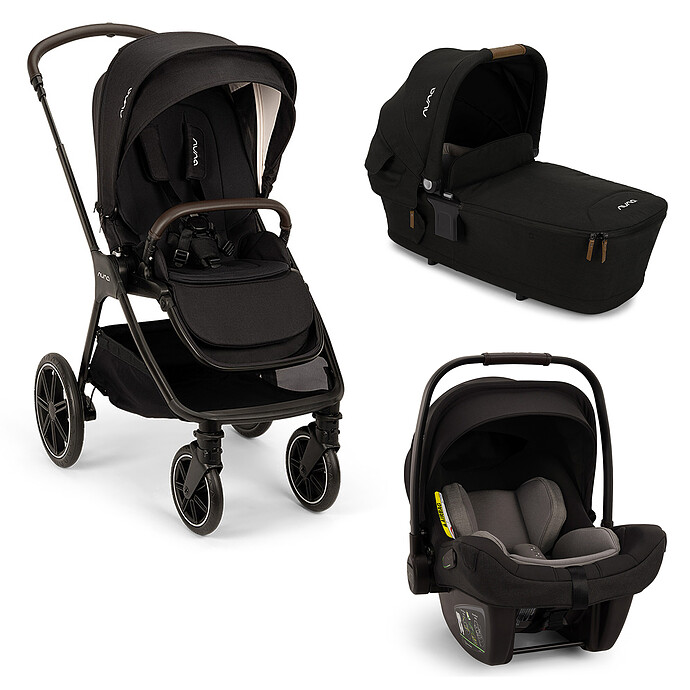 Poussette Trio TRIV lx - Siège PIPA next i-Size - Nacelle LYTL - Caviar Nuna