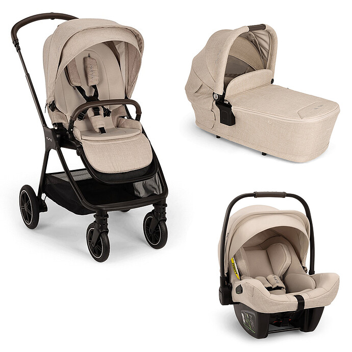 Poussette Trio TRIV next - Siège PIPA next i-Size - Nacelle LYTL - Biscotti Nuna