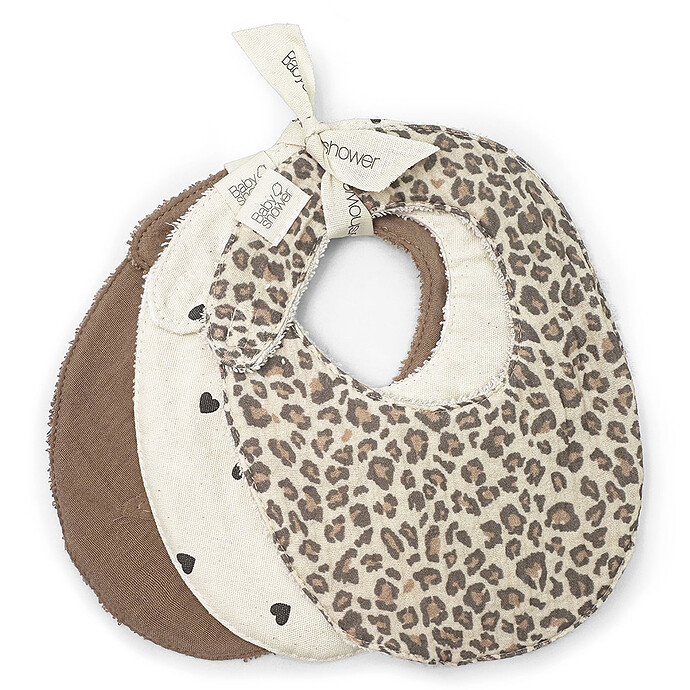 Lot de 3 Bavoirs - Wild Print Babyshower