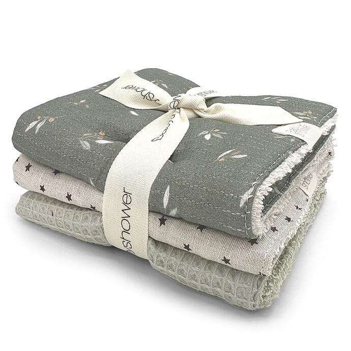 Lot de 3 Mini Langes - Misty Woods Babyshower