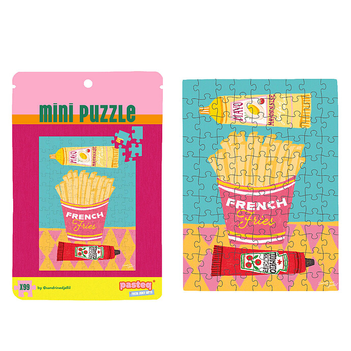 Mini Puzzle 99 Pièces - French Fries Pasteq