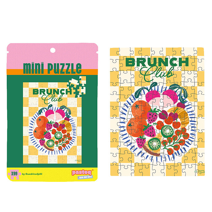 Mini Puzzle 99 Pièces - Brunch Club  Pasteq