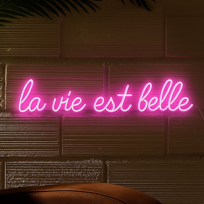 LED Néon Wall - La vie est belle Pasteq