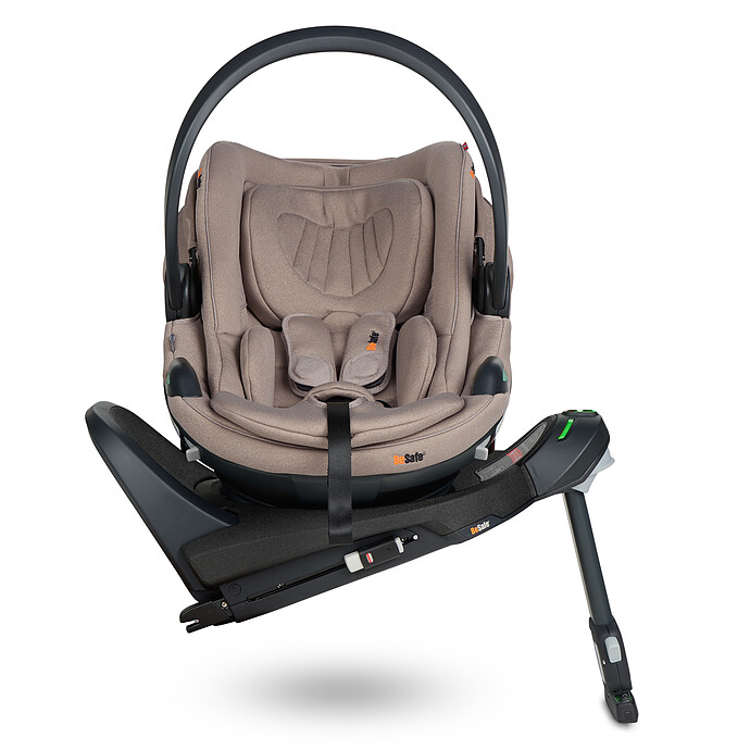 Pack Siège Auto Go Beyond² Groupe 0+ i-Size + Base Beyond - Dark Sand Soft Breeze BeSafe