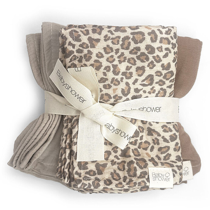 Lot de 3 Mini Langes - Wild Print Babyshower