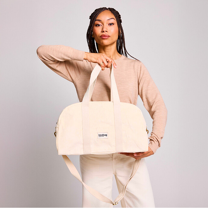 Sac à Langer Charlie - Velours Crème Hindbag