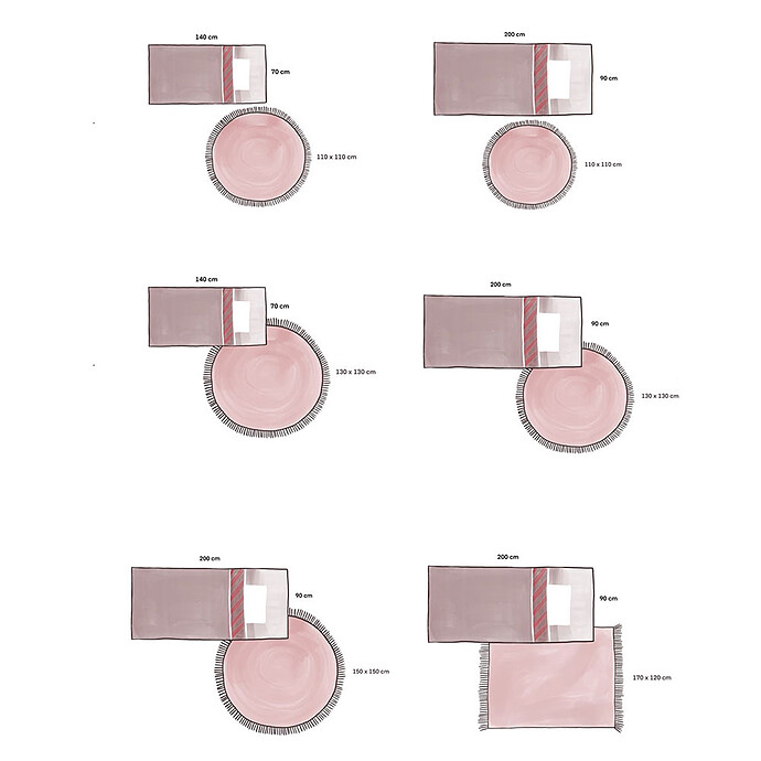 Avis Tapis Sara Rose - Ø 130 cm 