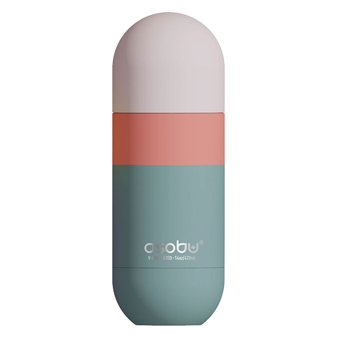 Gourde Isotherme avec Tasse Orb Pastel Green - 415 ml Asobu