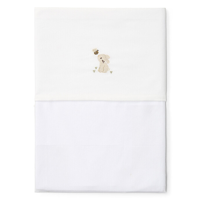 Drap de Lit Bébé Baby Bunny Brodé - 110 x 140 cm Little Dutch