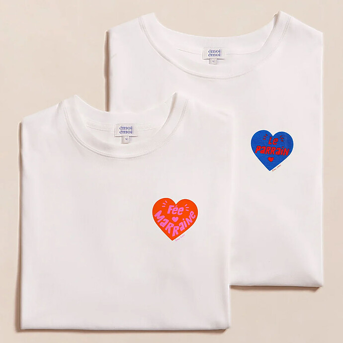 T-shirt Le Parrain Blanc - XL émoi émoi