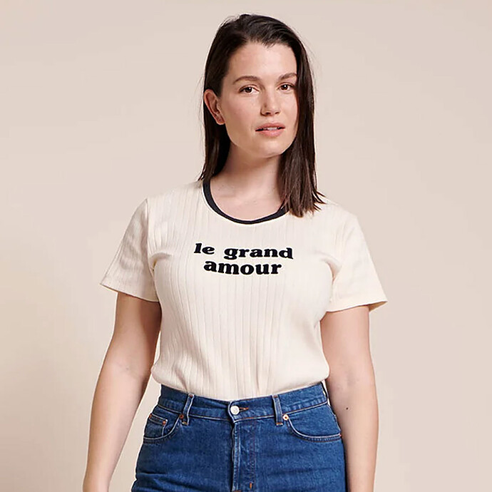 T-shirt Le Grand Amour Crème Femme - S émoi émoi