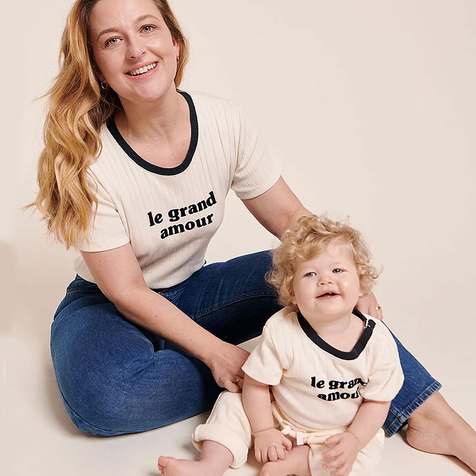 Avis T-shirt Le Grand Amour Crème Femme - M