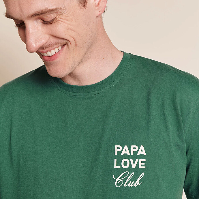 T-shirt Papa Love Club Spinach - S émoi émoi