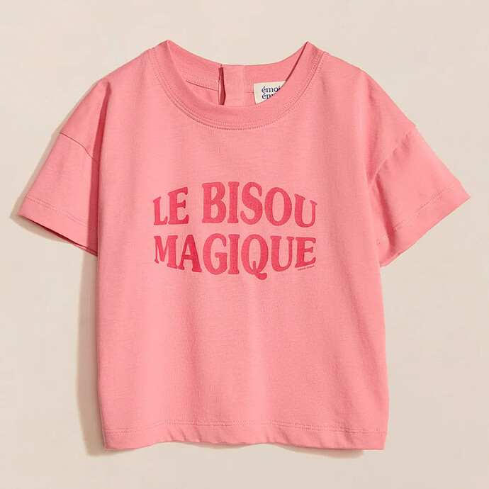 T-shirt Le Bisou Magique Framboise Enfant - 2 Ans émoi émoi