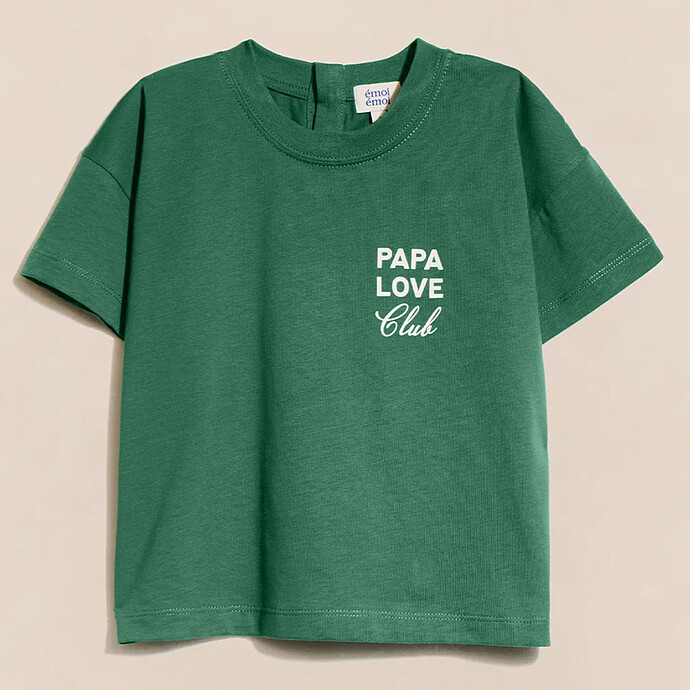 T-shirt Papa Love Club Spinach Enfant - 12 Mois émoi émoi