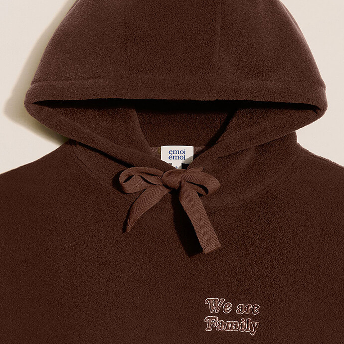 Avis Hoodie Polaire Recyclée We Are Family Chocolat - XL