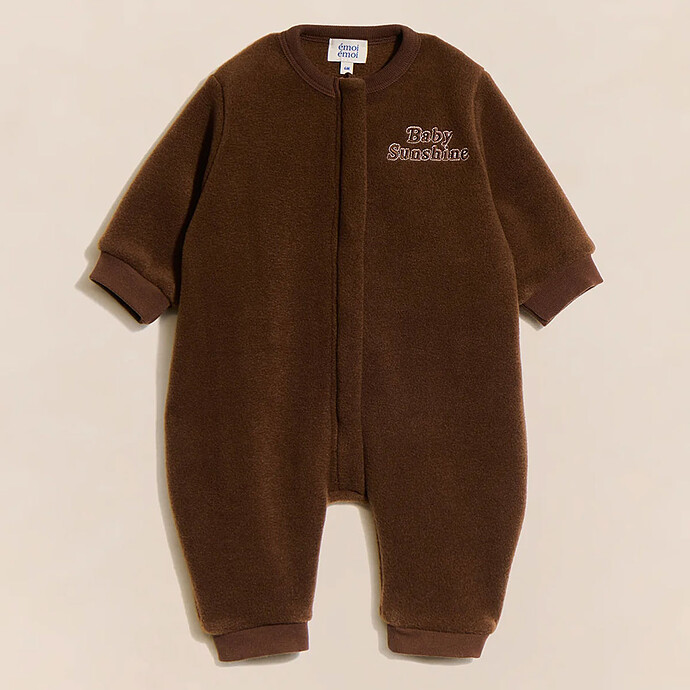 Mini Combinaison Polaire Recyclée Baby Sunshine Chocolat - 18 Mois émoi émoi