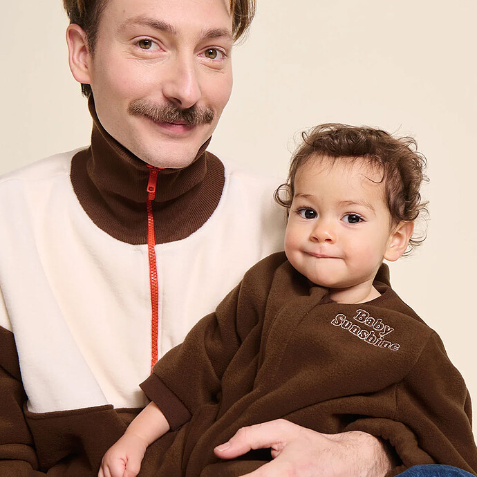 Mini Combinaison Polaire Recyclée Baby Sunshine Chocolat - 18 Mois pas cher