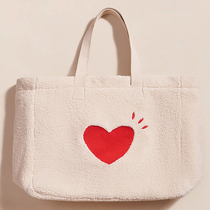 Avis Cabas Coeur en Moumoute - Crème