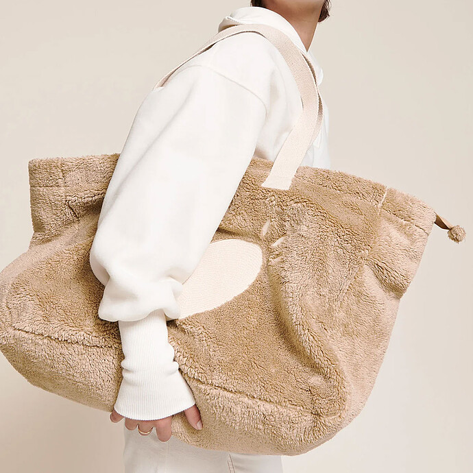 Avis Cabas Coeur en Moumoute - Beige