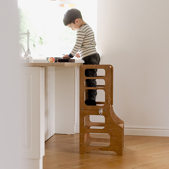 Tour de Cuisine Pliable en Bouleau - Naturel Duck Woodworks