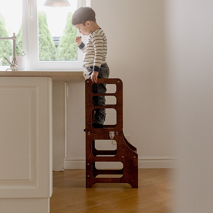 Tour de Cuisine Pliable en Bouleau - Miel Duck Woodworks