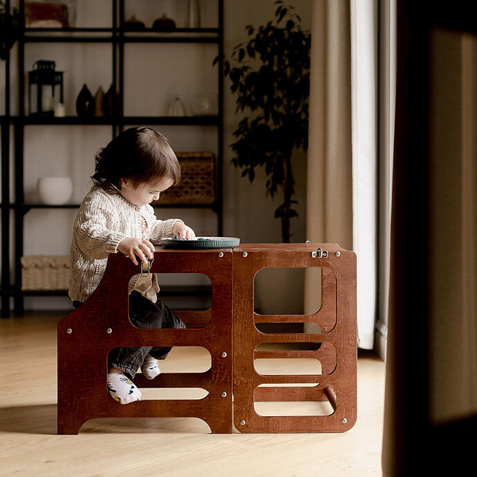 Achat Tour de Cuisine Pliable en Bouleau - Miel