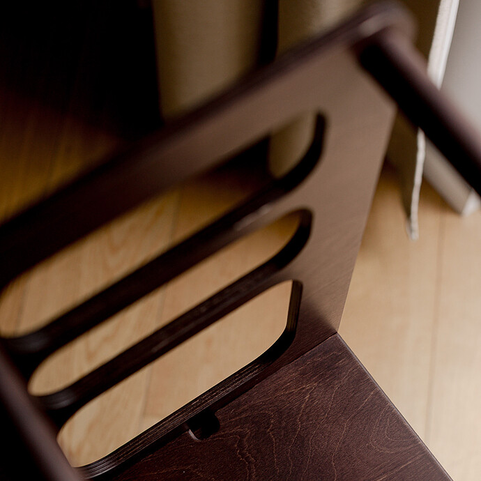 Tour de Cuisine Pliable en Bouleau - Brun Expresso pas cher